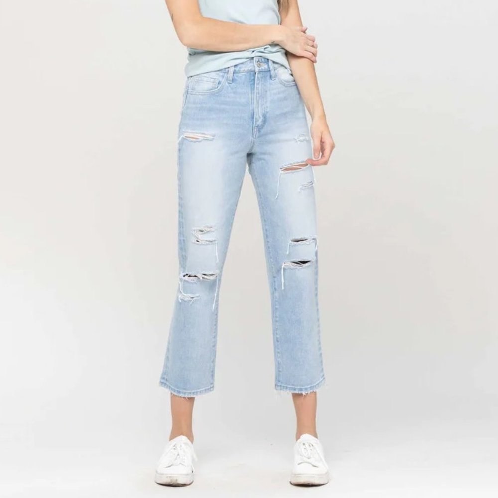 *NEW* Vervet by Flying Monkey Super High-Rise Crop Straight Jeans